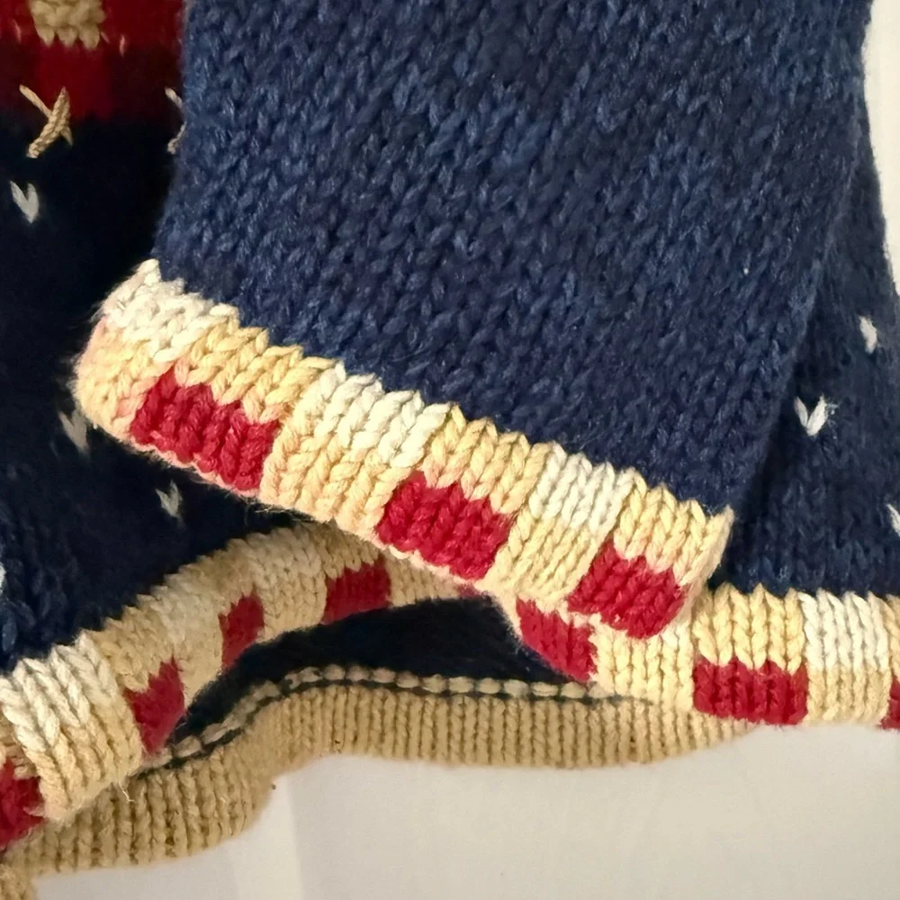 Vintage Christmas Sweater Heirloom Collectibles Medium Blue Snowman - Picture 5 of 6